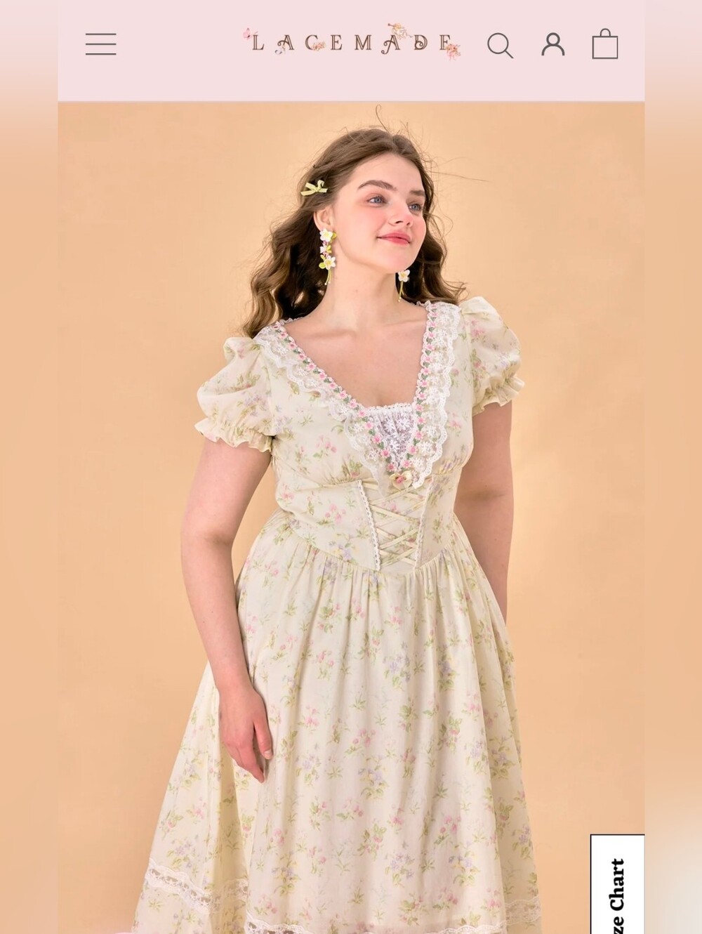 Lacemade Curve & Plus Garden Tea Party Corset Dress
